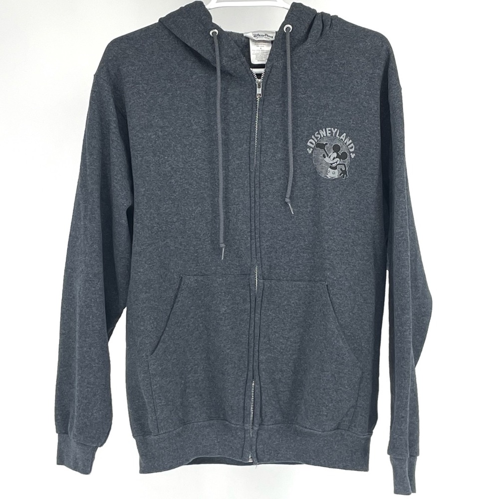 DISNEY PARKS WOMEN’S DISNEYLAND GRAY ZIP DOWN MICKEY MOUSE ZIP DOWN JACKET HOOD